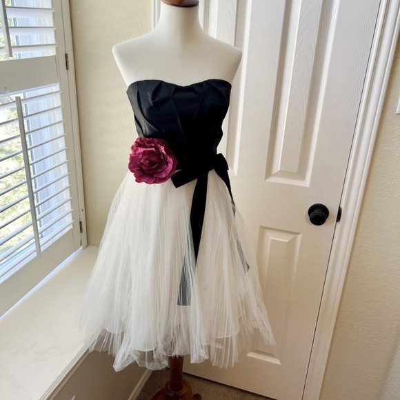 White House Black Market Strapless Tulle Party Dress - Picture 2 of 14